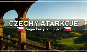 Widok z drewnianej wieży na malownicze krajobrazy Czech, gdzie bohemia zachwyca zielonymi wzgórzami i sielskimi wioskami.