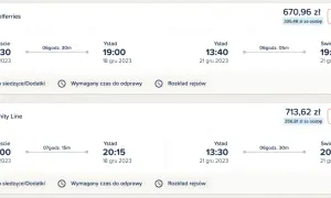 Rezerwacja promu Świnoujście Ystad. Dostępne połączenia Polferries i Unity Line z różnymi godzinami wypłynięcia i przybycia.