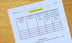 Formularz "PROGRAM WYCIECZKI" do zaplanowania 7 dniowej wycieczki po Polsce, zawiera pola na datę, trasę, noclegi i wyżywienie.