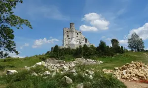 Ruiny zamku na wzgórzu, idealne miejsce na wycieczkę. Zamek Czocha bilety warto kupić online.