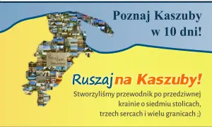 Mapa Kaszub złożona z małych zdjęć. Zachęta do odkrywania tego regionu, gdzie są Kaszuby, w 10 dni.