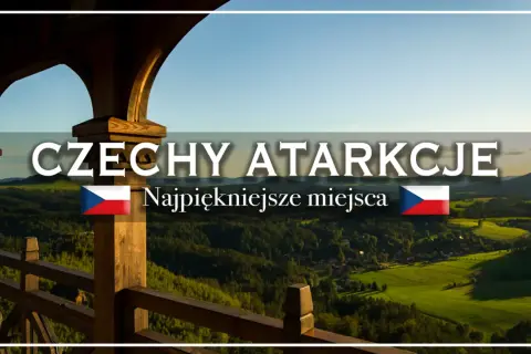 Widok z drewnianej wieży na malownicze krajobrazy Czech, gdzie bohemia zachwyca zielonymi wzgórzami i sielskimi wioskami.