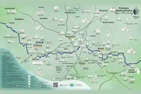 Mapa atrakcji Podlasia Nadbużańskiego: szlaki, zabytki, przyroda. Gdzie jest Podlasie? Tu znajdziesz odpowiedzi i inspiracje na podróż.