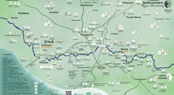 Mapa atrakcji Podlasia Nadbużańskiego: szlaki, zabytki, przyroda. Gdzie jest Podlasie? Tu znajdziesz odpowiedzi i inspiracje na podróż.